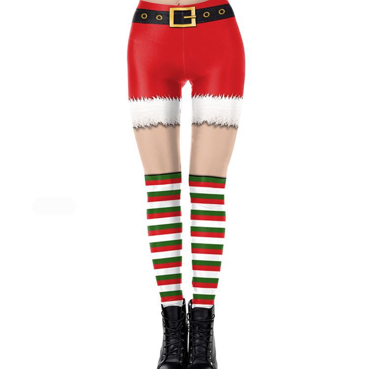 Pantaloni Donna Stampati Slim Fit Aderenti