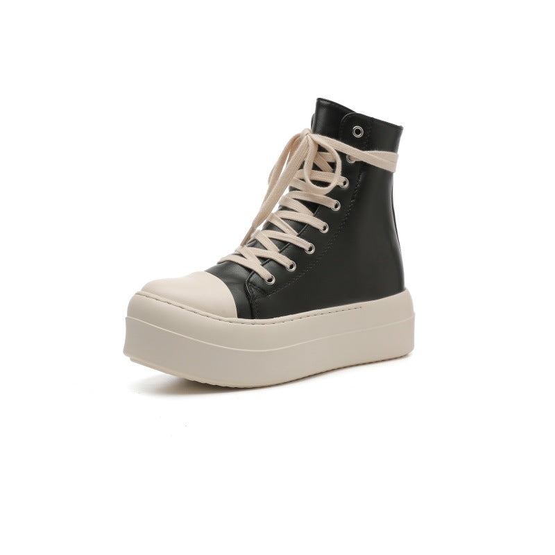 Fashionable Retro Candy-colored High-top Shoes For Women