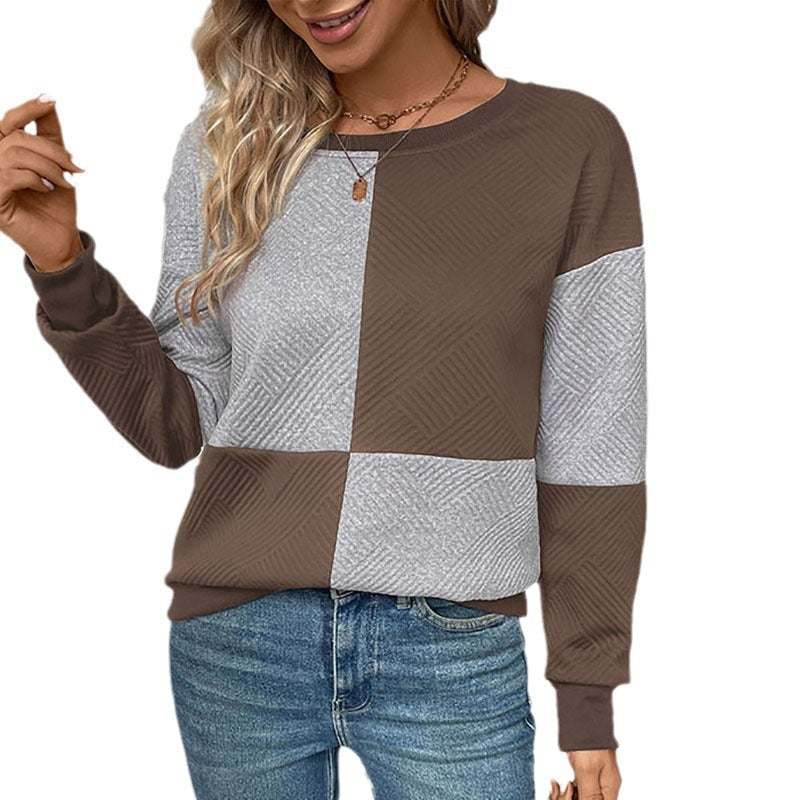 Felpa Uomo Color Block Vintage Girocollo