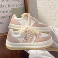 Wheat White Shoes For Women Thick-soled Big Head