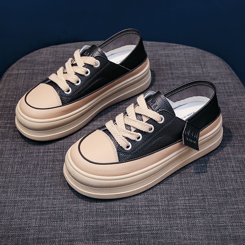 Simple And Versatile Casual Thick Soled Canvas Shoes For Women