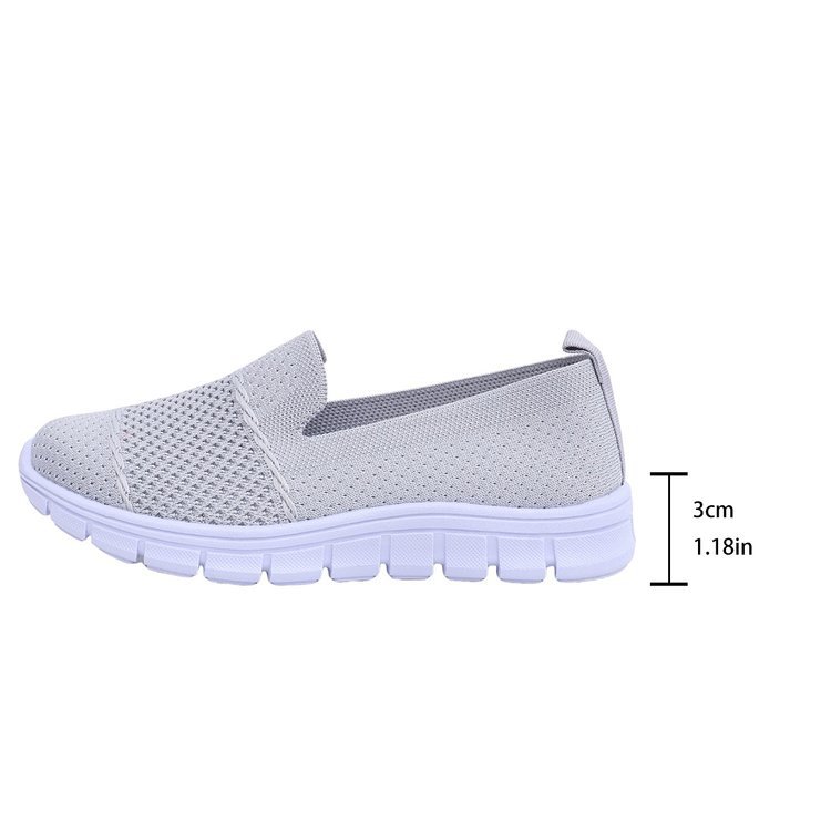 Mesh Breathable Flat Solid Color Casual Shoes For Women