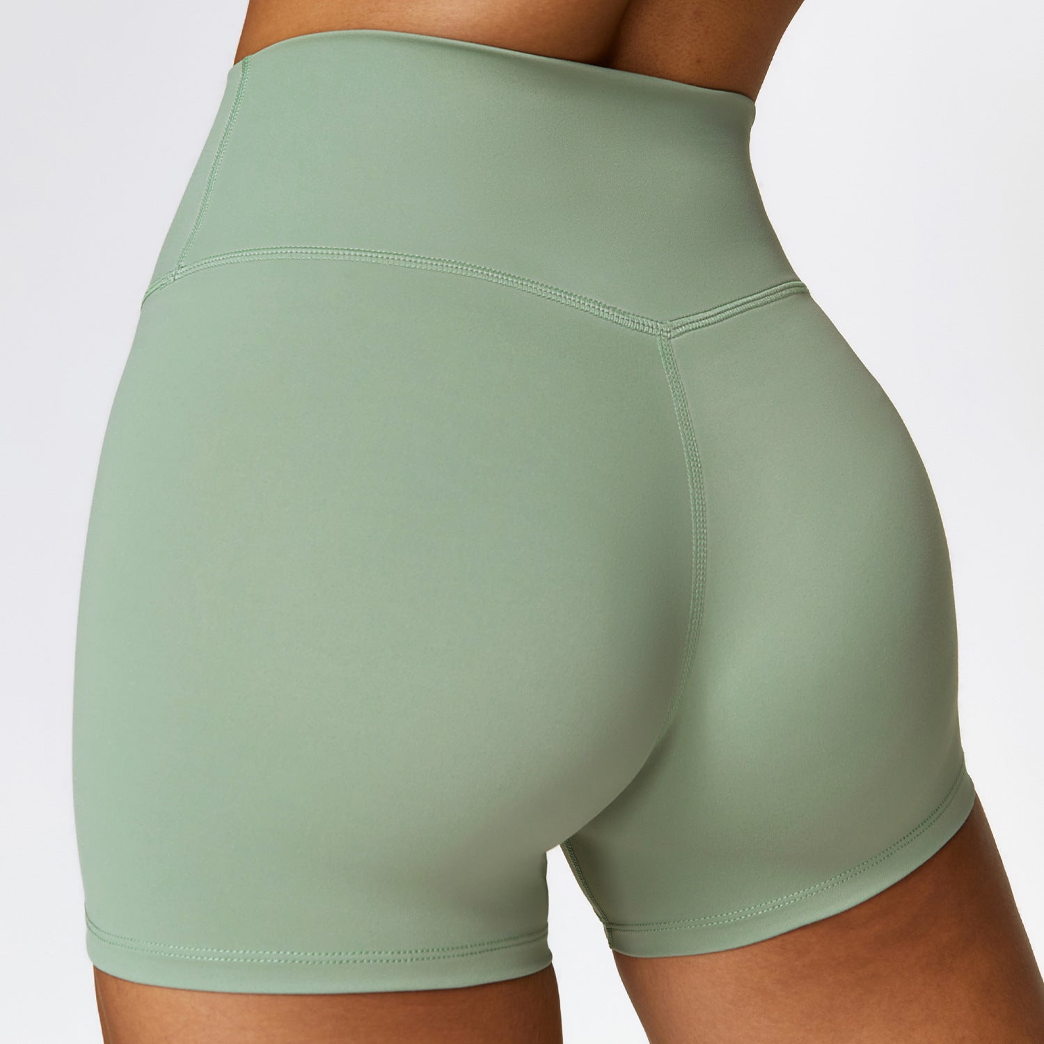 Brushed Tight High Waist Yoga Shorts For Women