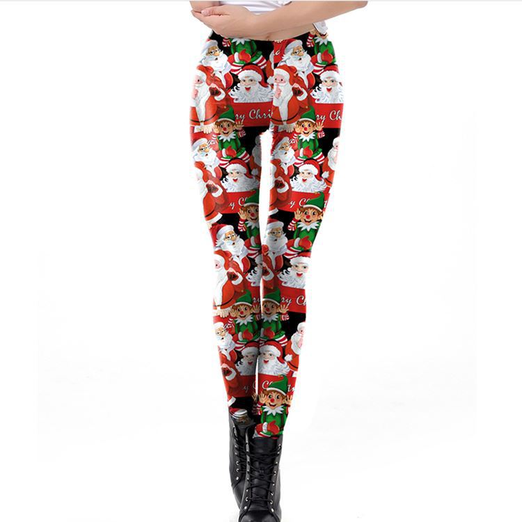 Pantaloni Donna Stampati Slim Fit Aderenti