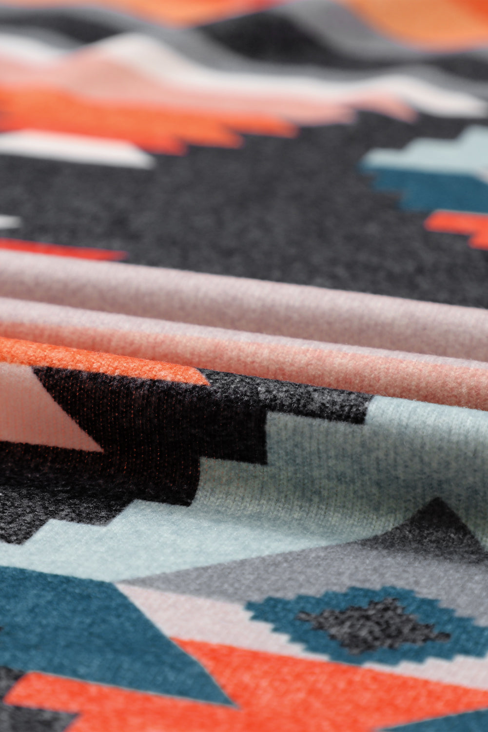 Cardigan Donna Arancione Stampa Azteca