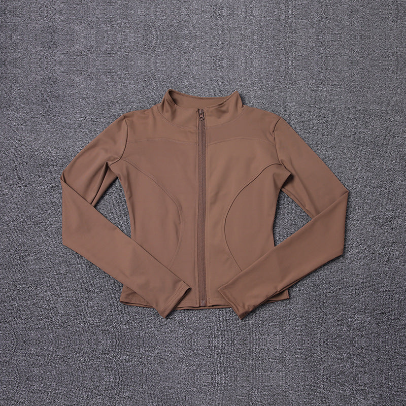 Yoga Clothes Sports Jacket Women's Tight Long-sleeved Quick-drying Breathable Top