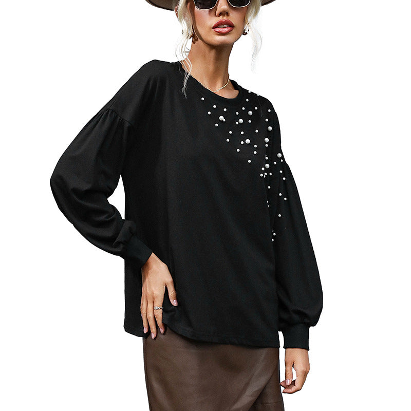 Top Nero Maniche Lunghe Unisex Casual