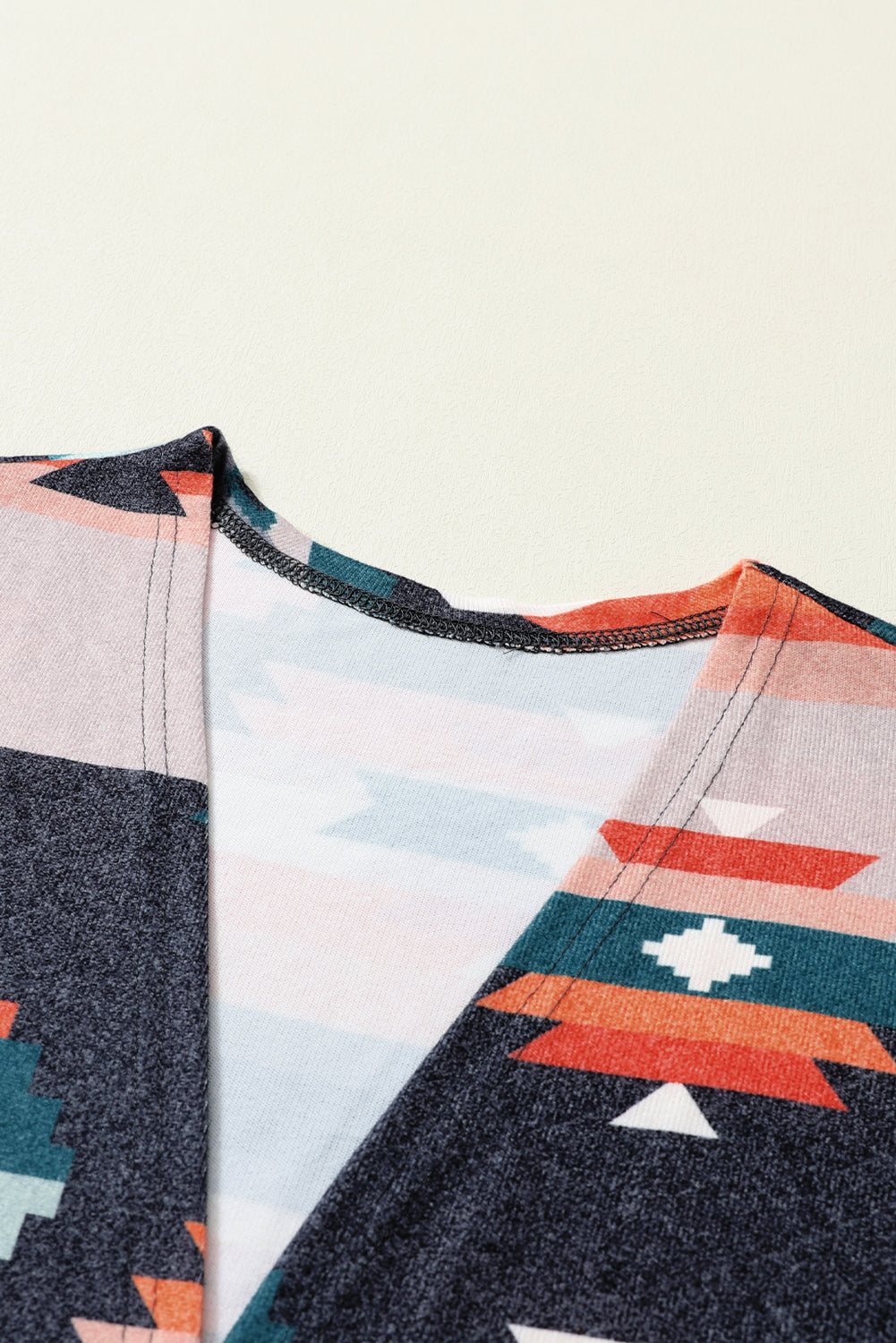 Cardigan Donna Arancione Stampa Azteca