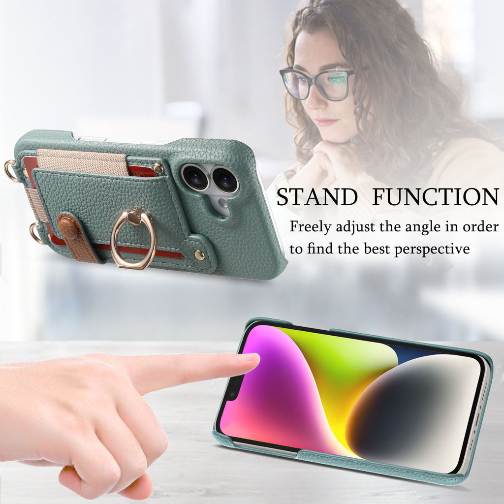 Custodia Pelle Tracolla Porta Carte