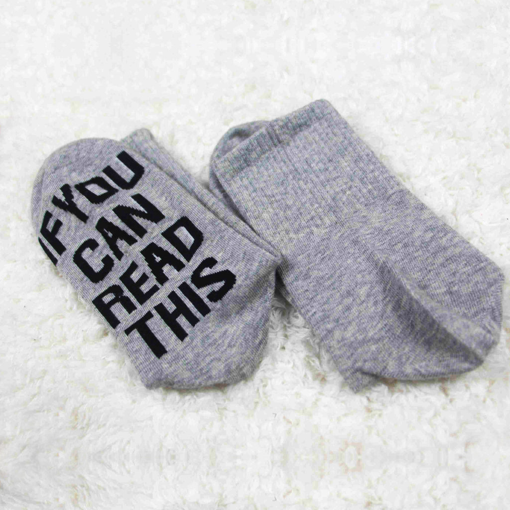 PASS ME THE REMOTE Printed Casual Mid Tube Gift Socks With Letters Non Slip Socks