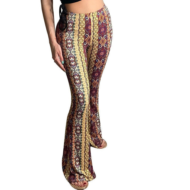 Pantaloni Donna Elastici Zampa Aderenti