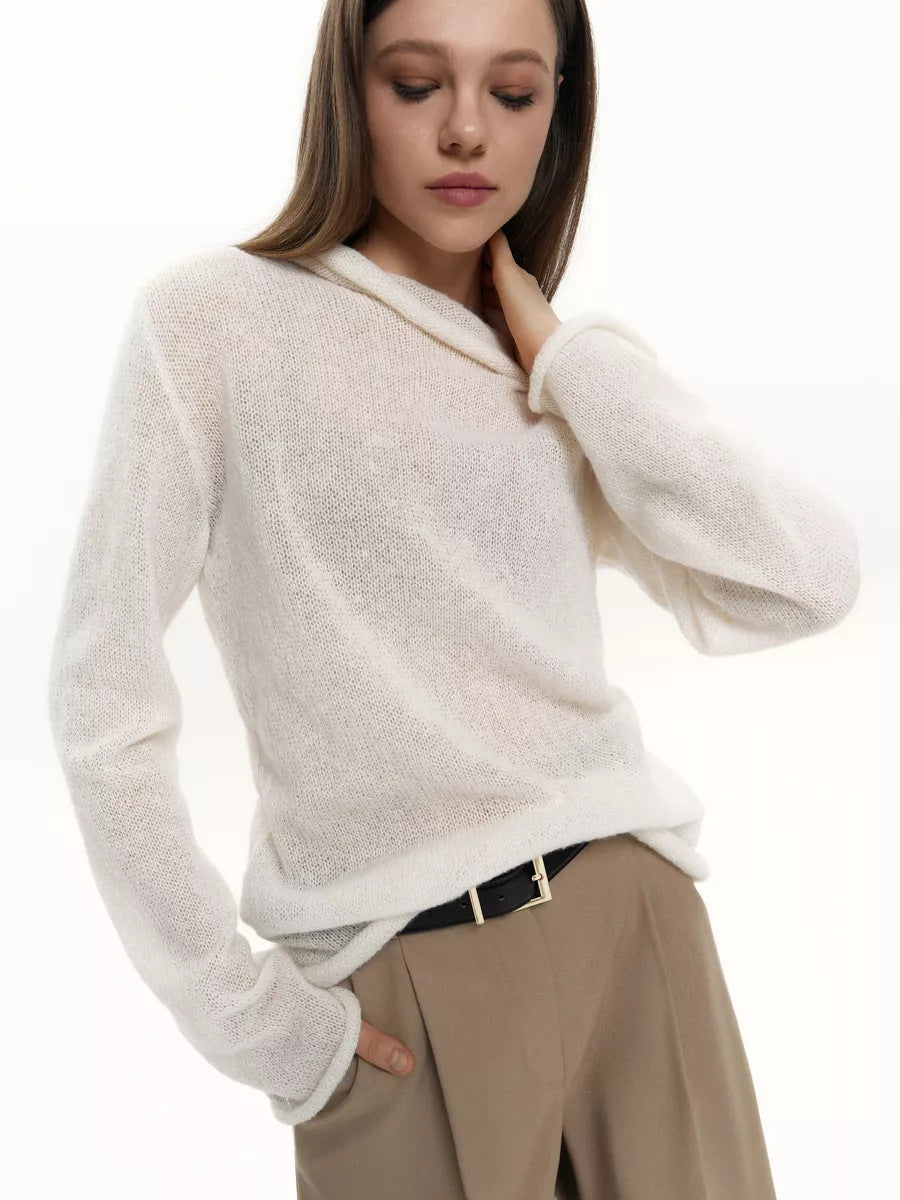Hollow Out Sweater Women  INS Style Soft Loose Knit Long Sleeve Cover-Up