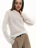 Hollow Out Sweater Women  INS Style Soft Loose Knit Long Sleeve Cover-Up