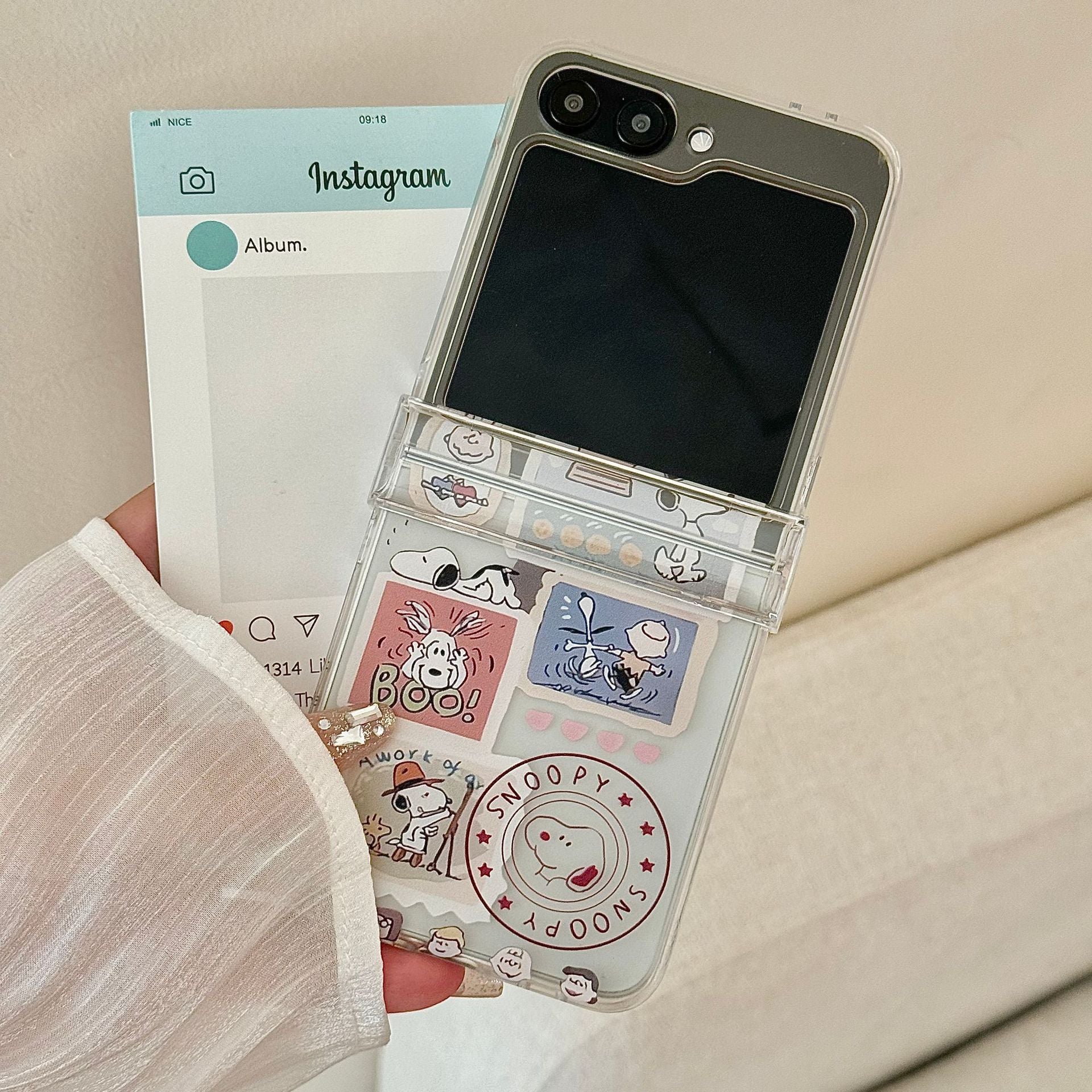 Custodia Snoopy Samsung ZFlip