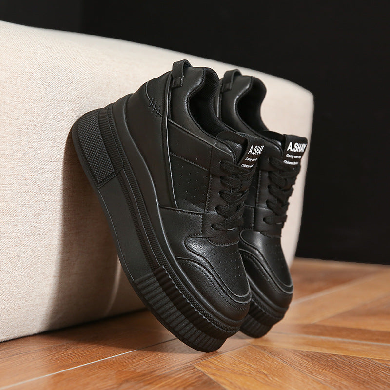 Chunky-soled Casual Shoes For Short Women That Add Height