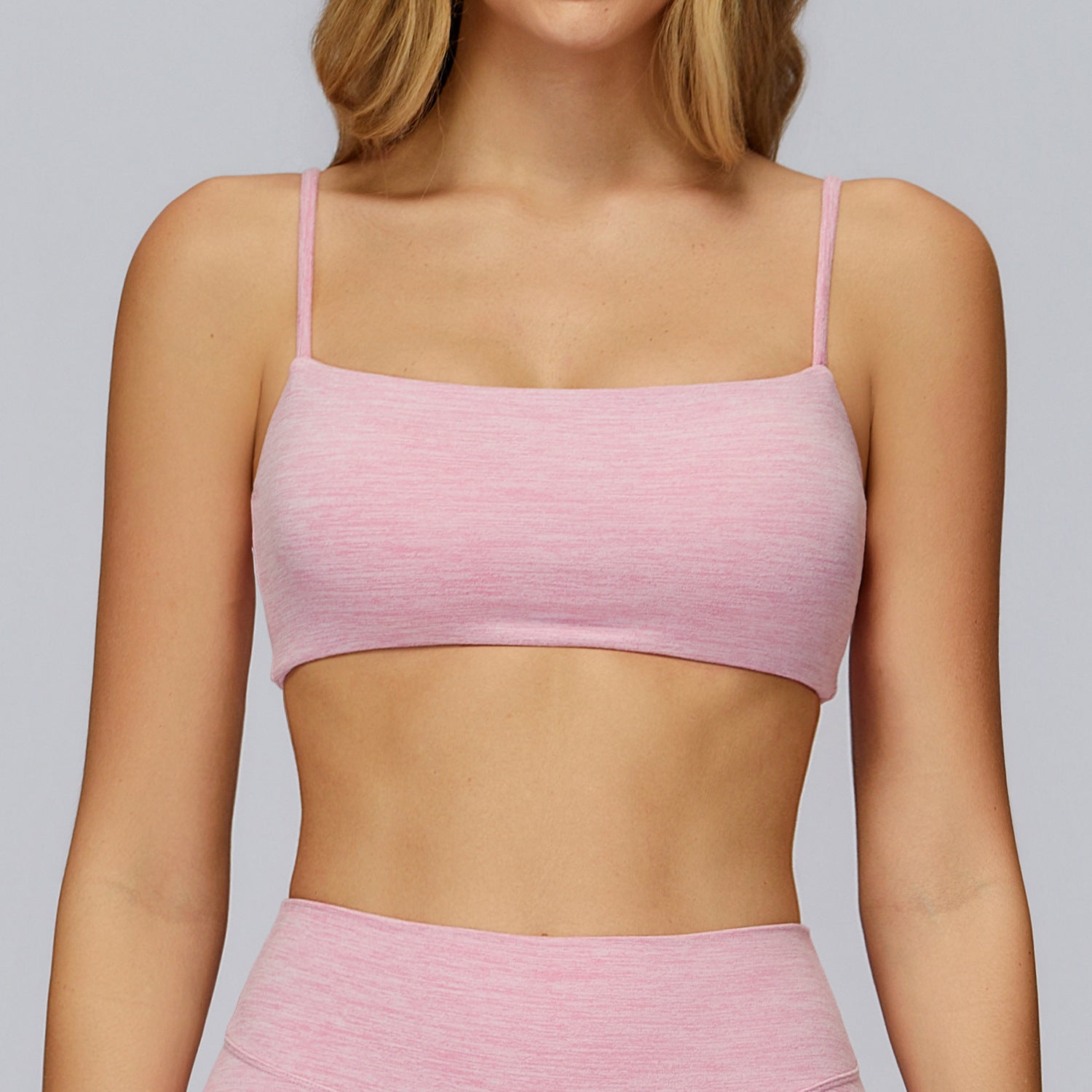 Brushed Yoga Bra Double-shoulder Strap Workout Exercise Underwear