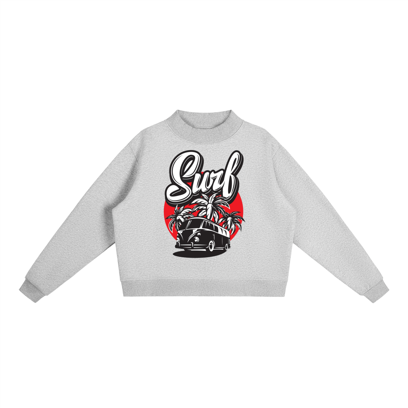 Pruzora, Fleece Mock,Mock-Neck Crew Sweatsh