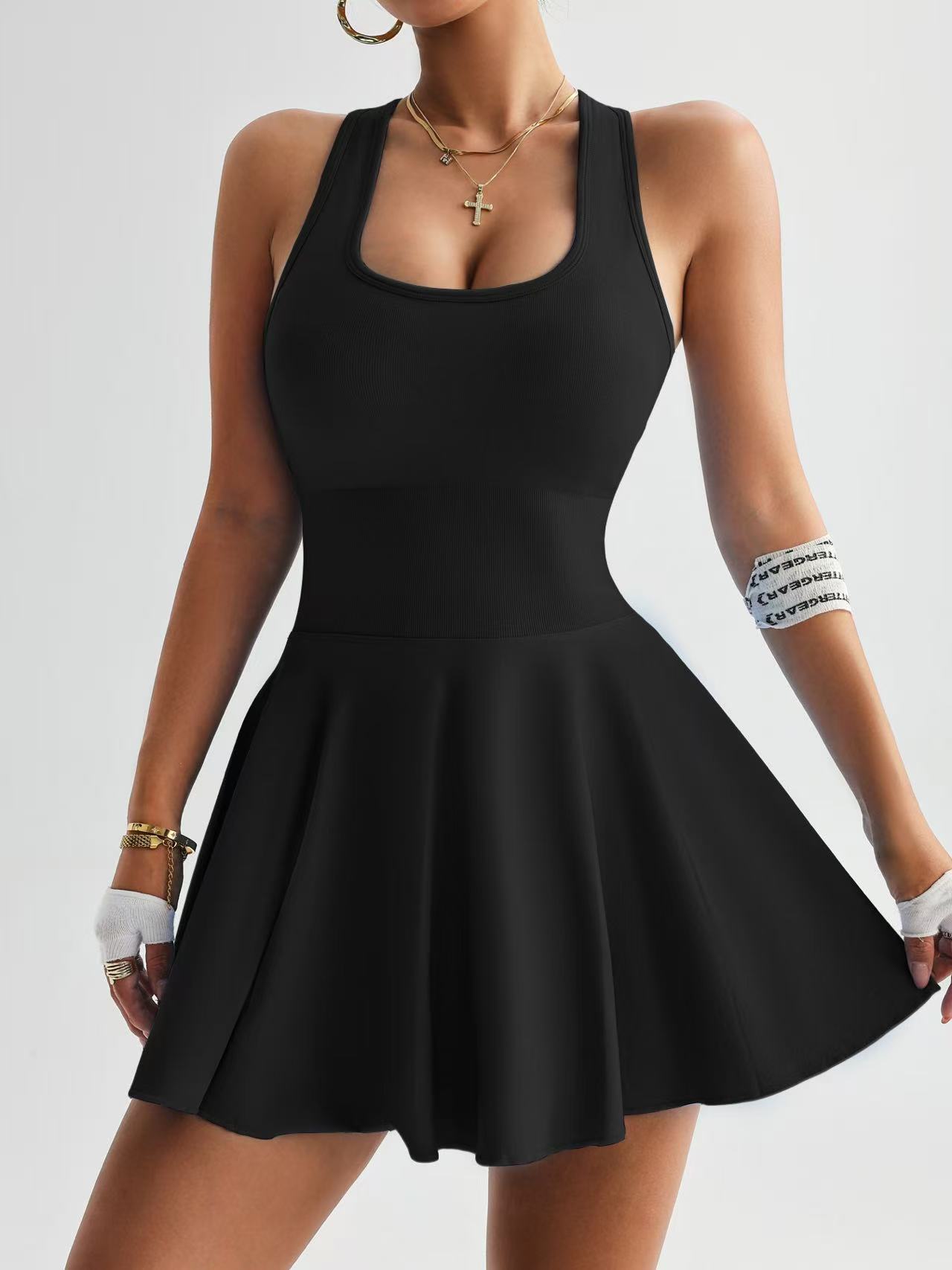 Womens Yoga Dress Ultimate Comfort Free Movement High Waist Tummy Control