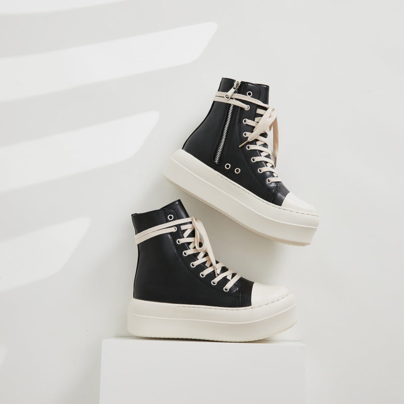 Fashionable Retro Candy-colored High-top Shoes For Women