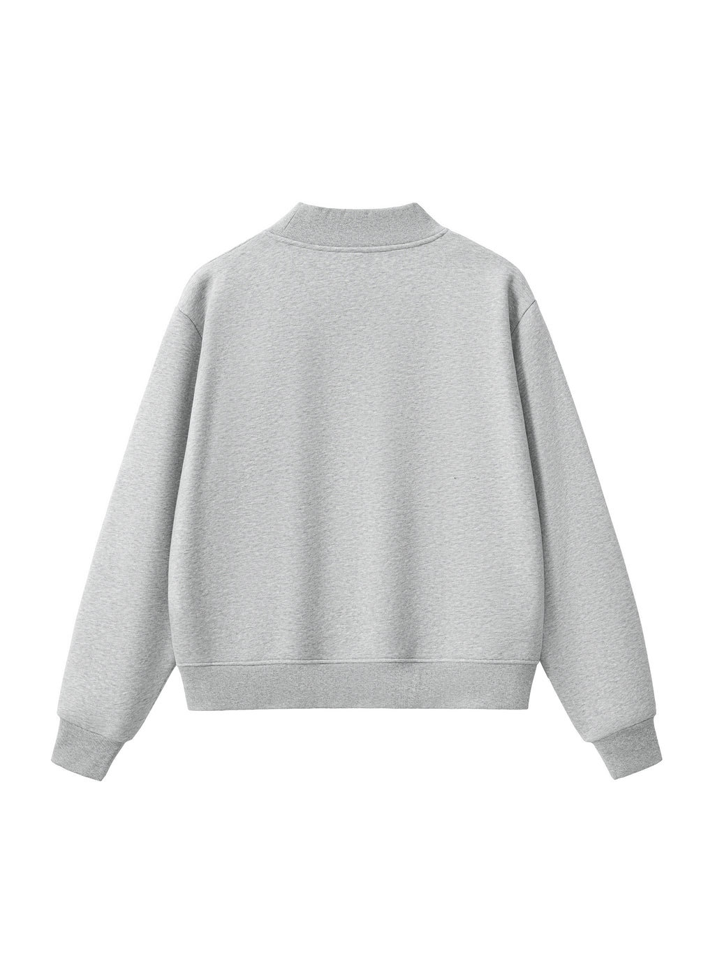 Pruzora Essential Fleece Mock-Neck Crew Sweatshirt