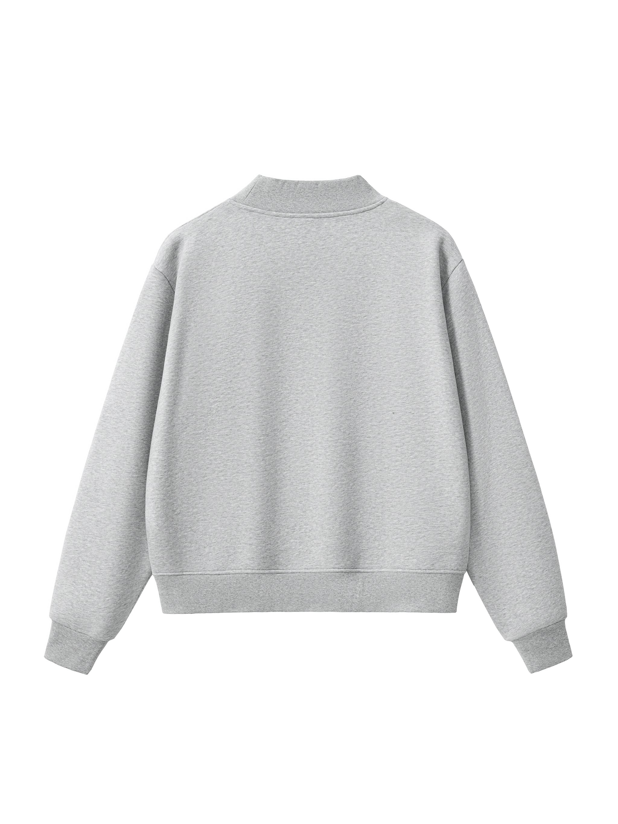 Pruzora Essential Fleece Mock-Neck Crew Sweatshirt